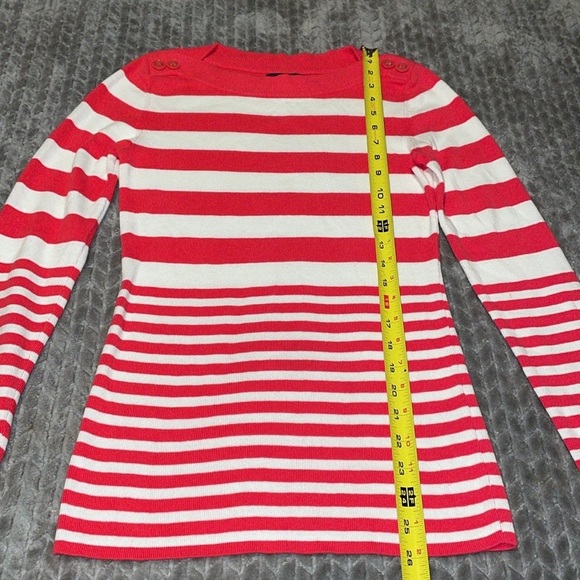 Tommy Hilfiger 100% Cotton Striped Pull Over Long Sleeve Sweater.  Size Medium. - Picture 4 of 10